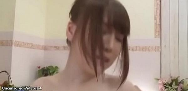  Japanese massage with busty natural teen